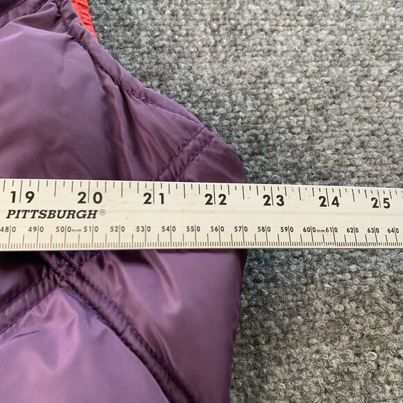 Vintage Eddie Bauer Puffer Vest Women’s Large Purple 100% Nylon Goose Down Fill - Picture 7 of 10